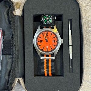 RGMT Orange and Black analog watch